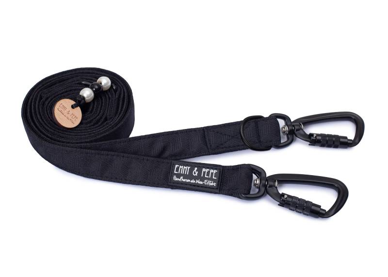 Hundeleine Fröhliches Schwarz mit Sicherheitskarabiner Hundeleine Fröhliches Schwarz mit Sicherheitskarabiner von EMMY&PEPE