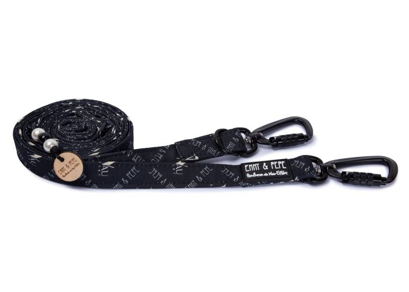 Hundeleine "Wau-Effekt" Black mit Sicherheitskarabiner von EMMY&PEPE