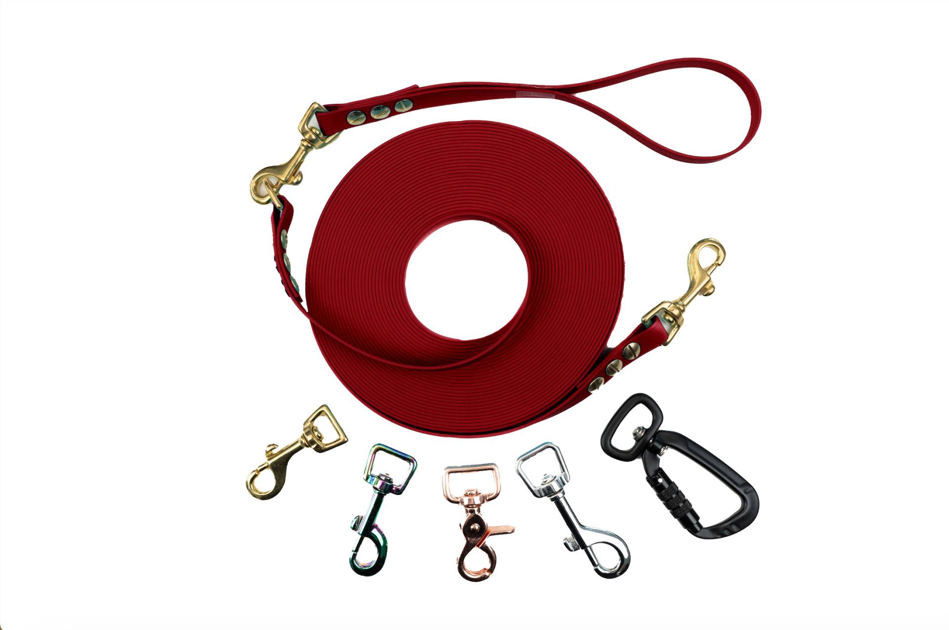 Schleppleine mit abnehmbarer Handschlaufe Bordeaux 10m / 16mm / Silber Schleppleine mit abnehmbarer Handschlaufe Bordeaux 10m / 16mm / Silber von EMMY&PEPE