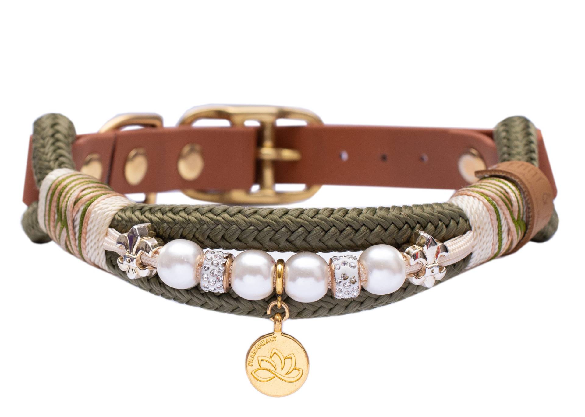 Tauhalsband mit Perlen Magnolia XL (49-59cm) von EMMY&PEPE