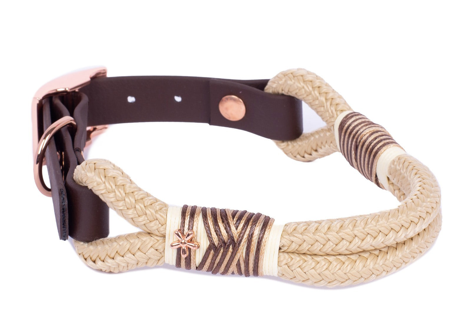 Tauhalsband ohne Perlen Geo Brown XL (49-59cm) von EMMY&PEPE