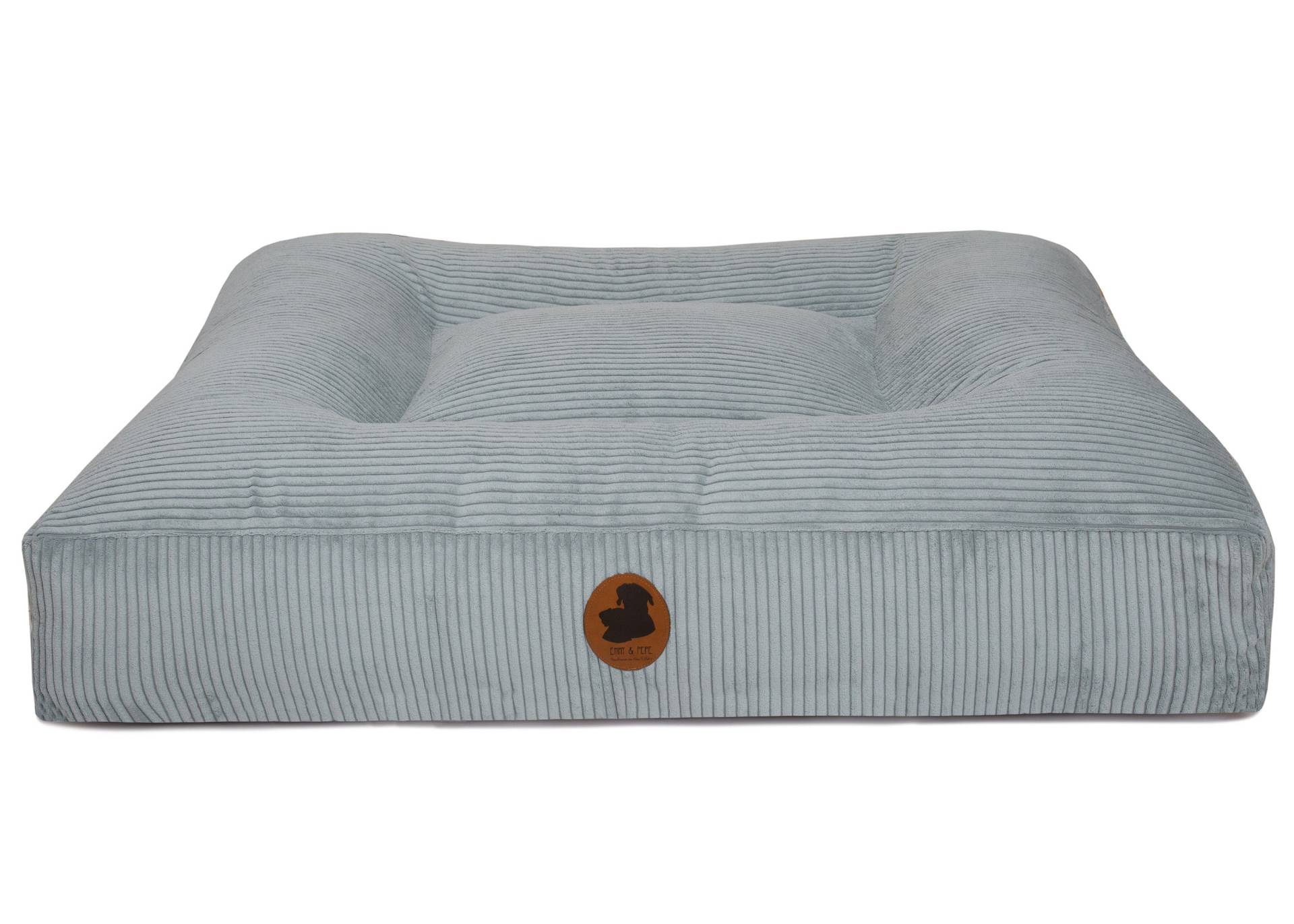 Wau-Bed Cord Icemint / Eckig / L (120x100cm) von EMMY&PEPE