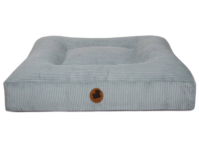 Wau-Bed Cord Icemint / Eckig / L (120x100cm) von EMMY&PEPE