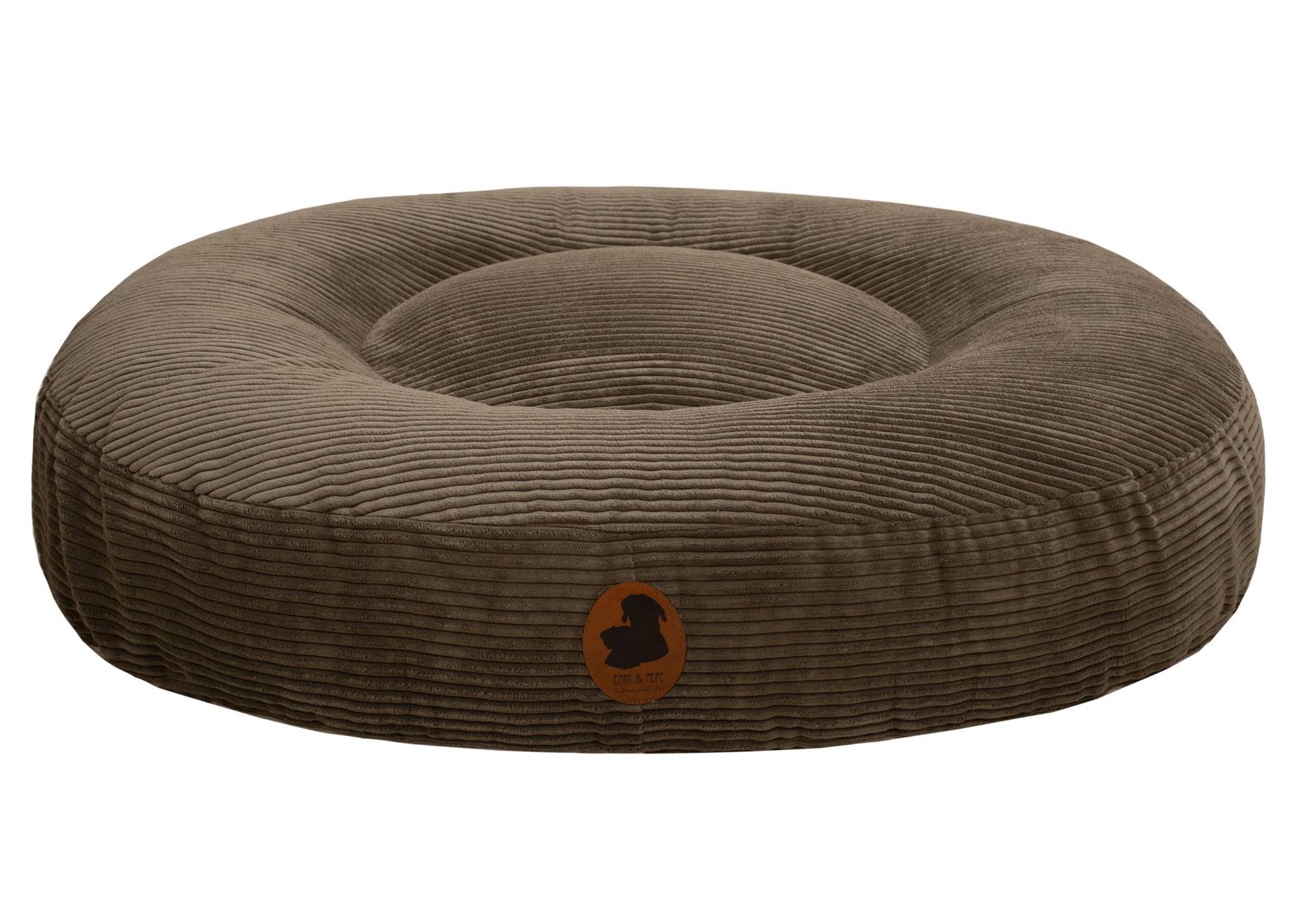 Wau-Bed Cord Olive / Oval / S (80x60cm) von EMMY&PEPE
