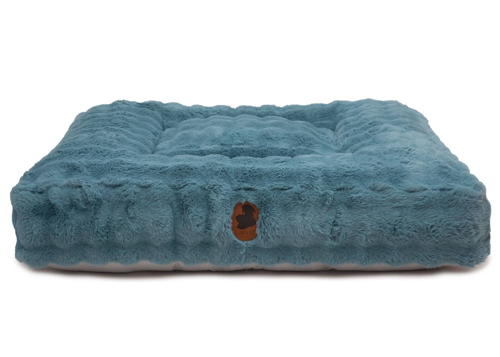 Wau-Bed Cozy Bubble Petrol / Eckig / S (80x60cm) von EMMY&PEPE