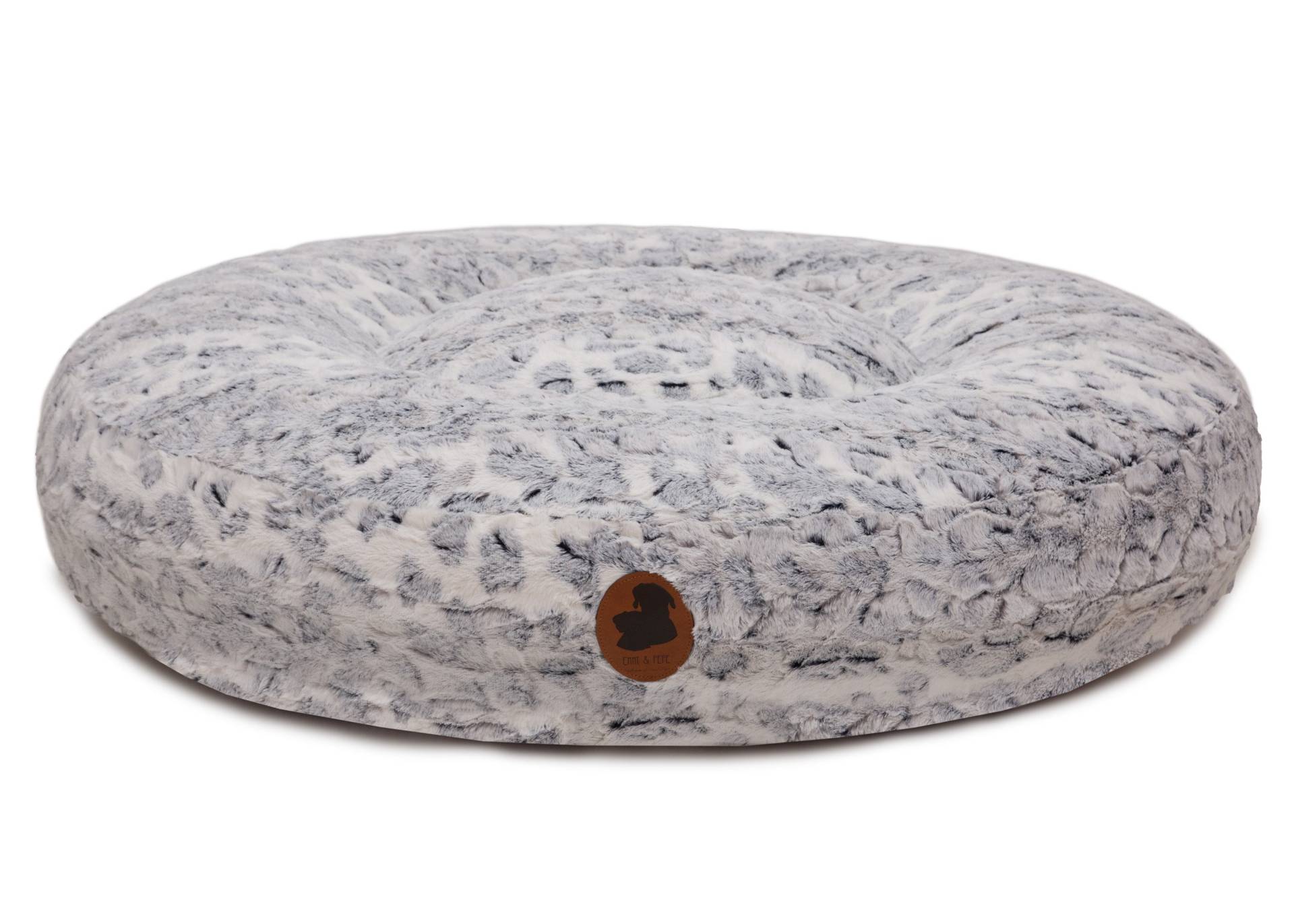 Wau-Bed Cozy Leo Grey Oval / M (100x80cm) von EMMY&PEPE