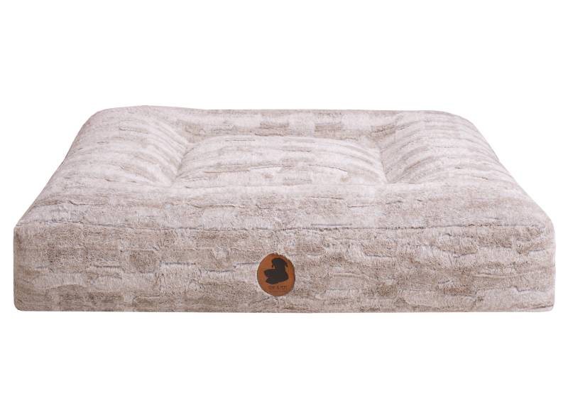 Wau-Bed Cuddle Taupe / Eckig / S (80x60cm) von EMMY&PEPE