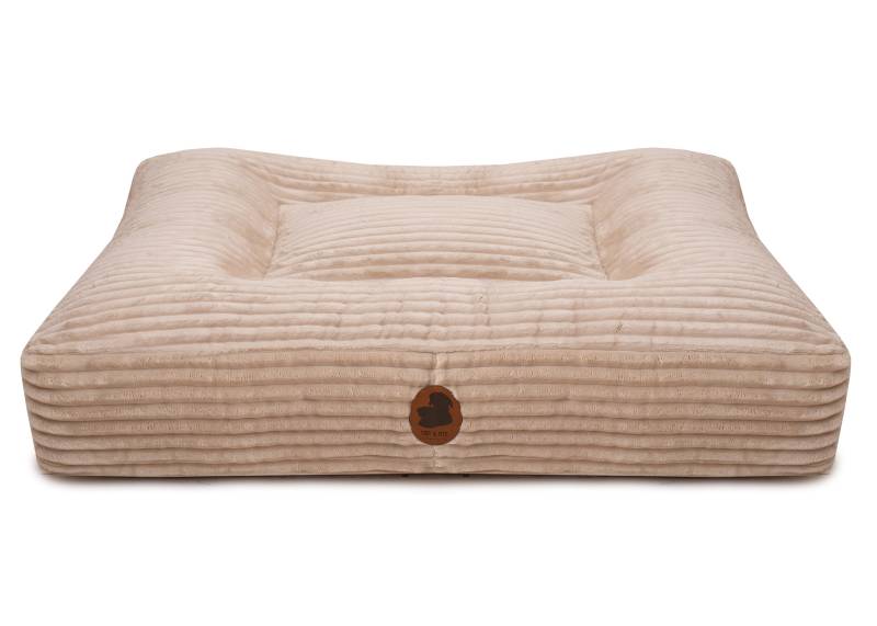 Wau-Bed Kuschelcord Creme / Eckig / M (100x80cm) von EMMY&PEPE