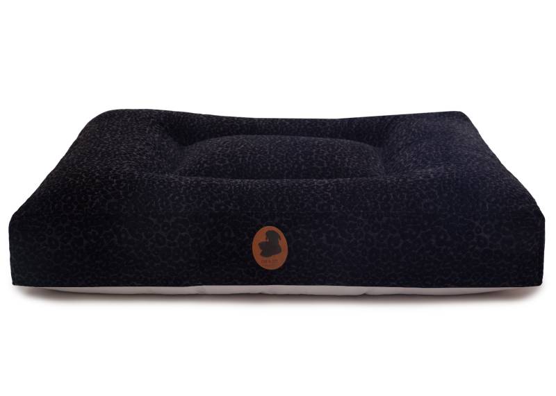 Wau-Bed Leo Leo Black / Eckig / M (100x80cm) von EMMY&PEPE