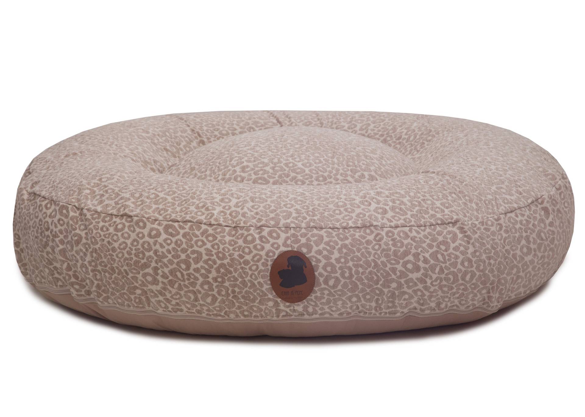 Wau-Bed Leo Leo Taupe / Oval / M (100x80cm) von EMMY&PEPE