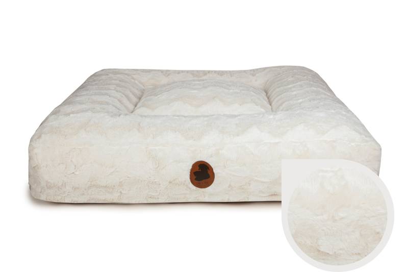 Wau-Bed Wild Wave Creme / Eckig / S (80x60cm) von EMMY&PEPE