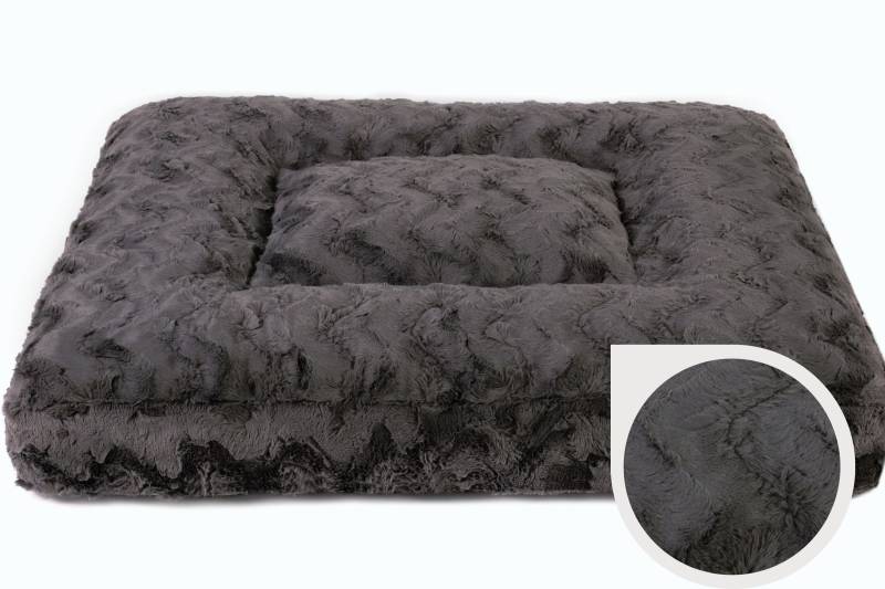 Wau-Bed Wild Wave Dark Grey / Eckig / S (80x60cm) von EMMY&PEPE