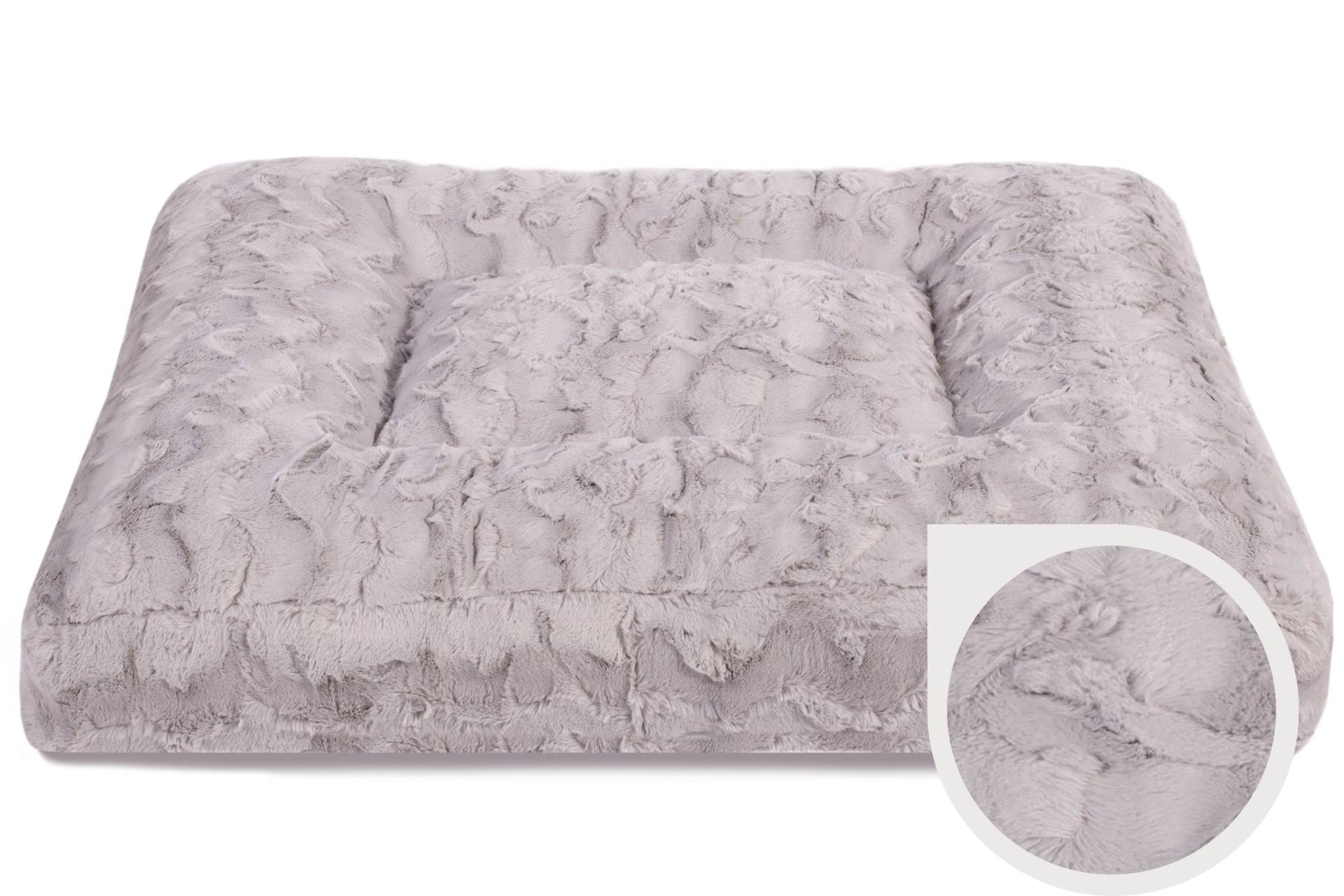 Wau-Bed Wild Wave Light Grey / Eckig / S (80x60cm) von EMMY&PEPE