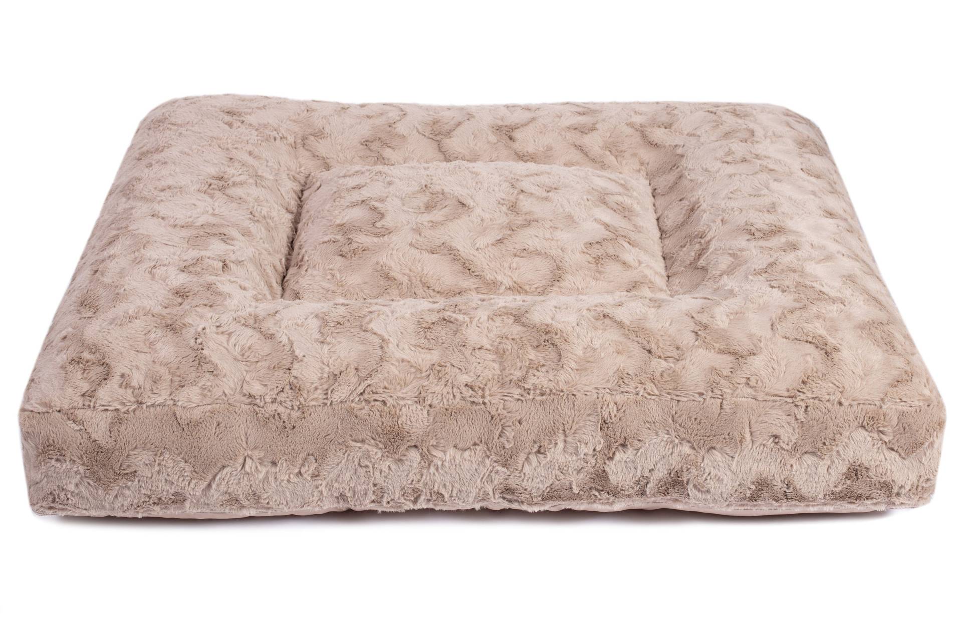 Wau-Bed Wild Wave Taupe / Eckig / M (100x80cm) von EMMY&PEPE