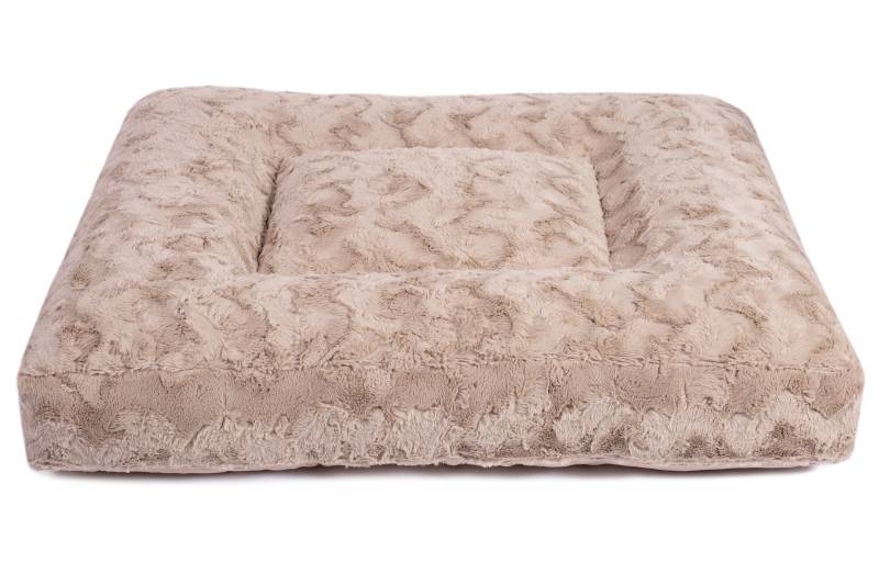 Wau-Bed Wild Wave Taupe / Eckig / S (80x60cm) von EMMY&PEPE