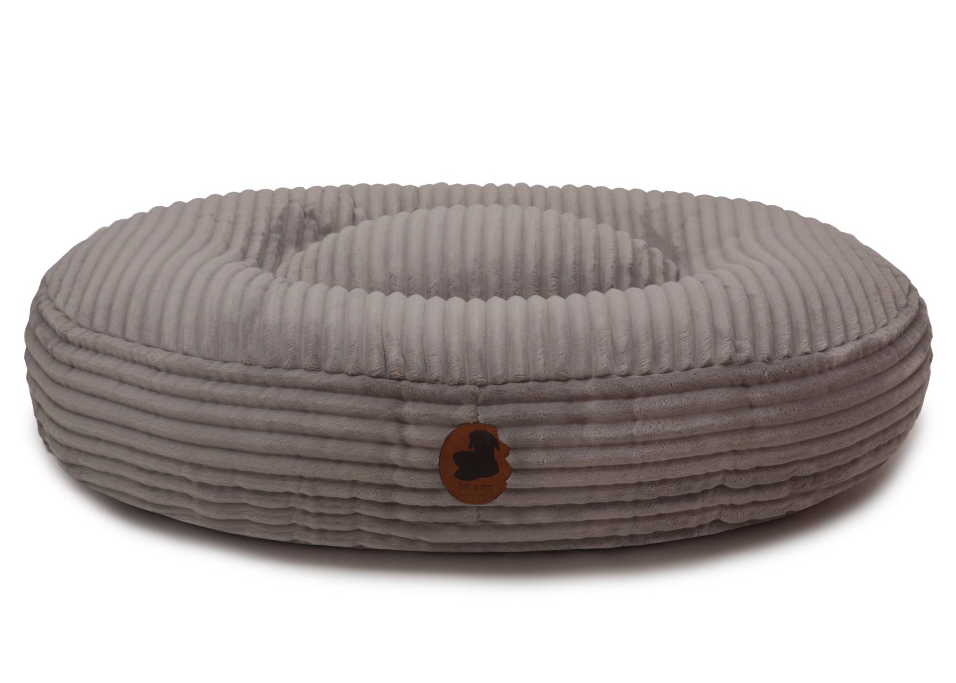 Wechselbezug Kuschelcord Light Grey / Oval / XL (140x120cm) von EMMY&PEPE
