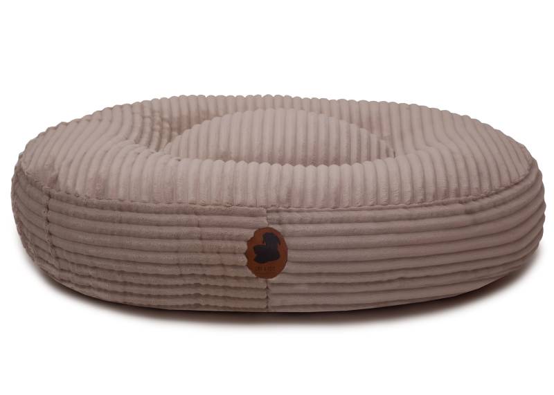 Wechselbezug Kuschelcord Taupe / Oval / L (120x100cm) von EMMY&PEPE