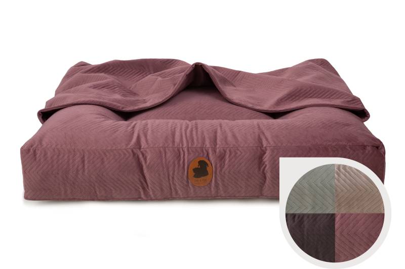 Wechselbezug mit Höhle ZickZack Mauve / Eckig / XL (140x120cm) von EMMY&PEPE