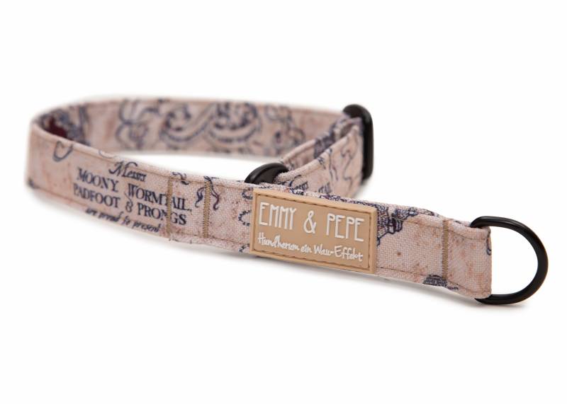 Zugstopp-Halsband Karte der E&P 4cm von EMMY&PEPE