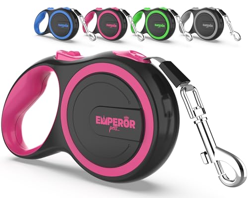 Emperor Pets 8m Einziehbare Hundeleine - Bis zu 50kg, Starke Hundeleine Einziehbar mit Anti-Rutsch-Griff; Einhandbremse, Pause & Verriegelung; Ausziehbare Hundeleine, Hundeleinen für Große Hunde -PK26 Emperor Pets 8m Einziehbare Hundeleine - Bis zu 50kg, Starke Hundeleine Einziehbar mit Anti-Rutsch-Griff; Einhandbremse, Pause & Verriegelung; Ausziehbare Hundeleine, Hundeleinen für Große Hunde -PK26 von EMPEROR PETS
