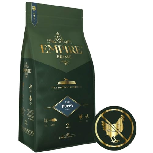 Empire Prime - Monoprotein-Futter 12kg für Welpen und Junghunde großer Rassen - frische Lamm - hypoallergen - ohne Huhn - hypoallergen - ohne Huhn - Glutenfrei - Natürlich von EMPIRE GENUINE PETFOOD STORY