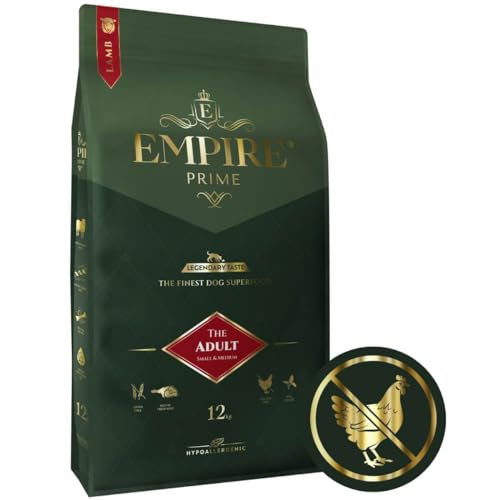 Empire Prime - Monoprotein-HundeFutter 12kg für ausgewachsene Hunde Kleiner und mittlerer Rassen - hypoallergen - ohne Huhn - Glutenfrei - Natürlich von EMPIRE GENUINE PETFOOD STORY