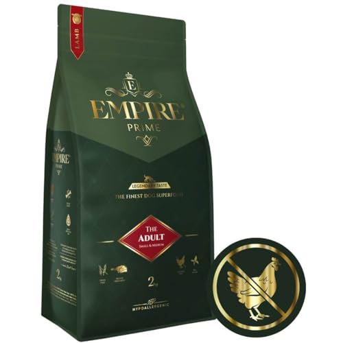 Empire Prime - Monoprotein-HundeFutter 2kg für ausgewachsene Hunde Kleiner und mittlerer Rassen | Hundefutter Trocken Getreidefrei | Hypoallergen | Ohne Huhn | Glutenfrei | Natürlich Empire Prime - Monoprotein-HundeFutter 2kg für ausgewachsene Hunde Kleiner und mittlerer Rassen | Hundefutter Trocken Getreidefrei | Hypoallergen | Ohne Huhn | Glutenfrei | Natürlich von EMPIRE GENUINE PETFOOD STORY