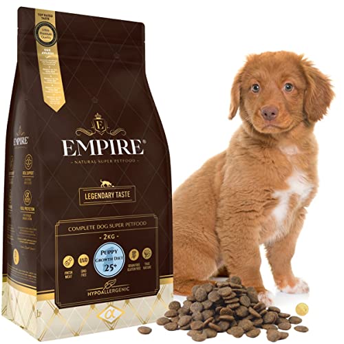 Empire Welpen Trockenfutter - 2kg - Neue Hundefutter Trocken Getreidefrei - Große Rassen - Wild und Lamm - Hypoallergen - Glutenfrei - Natürlich Empire Welpen Trockenfutter - 2kg - Neue Hundefutter Trocken Getreidefrei - Große Rassen - Wild und Lamm - Hypoallergen - Glutenfrei - Natürlich von EMPIRE GENUINE PETFOOD STORY