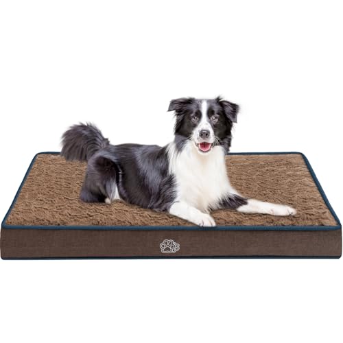 EMPSIGN Hundebett-Matte, 89,9 cm, wendbar, warm und kühl, waschbar, mit Schaumstoff-Unterstützung, Haustier-Schlafmatte für große, mittelgroße und kleine Hunde, Flauschiges Hundehüttenpolster (braun) EMPSIGN Hundebett-Matte, 89,9 cm, wendbar, warm und kühl, waschbar, mit Schaumstoff-Unterstützung, Haustier-Schlafmatte für große, mittelgroße und kleine Hunde, Flauschiges Hundehüttenpolster (braun) von EMPSIGN