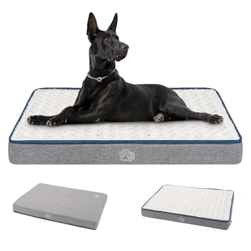 EMPSIGN Hundekissen Grosse Hunde Waschbar, Wasserdichtes XXL Hundebett 112x76x7,5cm, Hundematte Mit Abnehmbarem Bezug für Käfig, Stützendes Schaumstoff-Haustierbett EMPSIGN Hundekissen Grosse Hunde Waschbar, Wasserdichtes XXL Hundebett 112x76x7,5cm, Hundematte Mit Abnehmbarem Bezug für Käfig, Stützendes Schaumstoff-Haustierbett von EMPSIGN