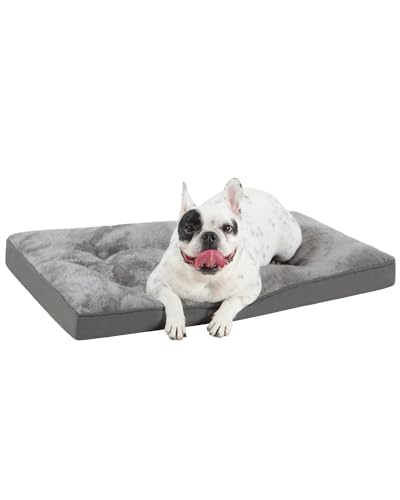 EMSLX Waschbares Hundebett für Hundekäfige, flauschige Haustier-Schlafmatte für große, mittelgroße und kleine Hunde, rutschfeste Hundehütte, 58,4 x 43,2 x 5,1 cm, Grau EMSLX Waschbares Hundebett für Hundekäfige, flauschige Haustier-Schlafmatte für große, mittelgroße und kleine Hunde, rutschfeste Hundehütte, 58,4 x 43,2 x 5,1 cm, Grau von EMSLX