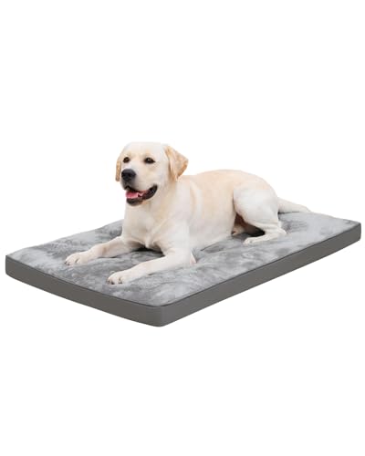 EMSLX Waschbares Hundebett für Hundekäfige, flauschige Haustier-Schlafmatte für große, mittelgroße und kleine Hunde, rutschfeste Hundehütte, 88,9 x 55,9 x 5,1 cm, Grau EMSLX Waschbares Hundebett für Hundekäfige, flauschige Haustier-Schlafmatte für große, mittelgroße und kleine Hunde, rutschfeste Hundehütte, 88,9 x 55,9 x 5,1 cm, Grau von EMSLX