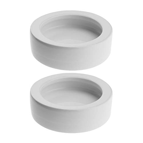 EMSea 2X Reptilienschale Würmer Geschirr Set gebogener Rand Keramik Proof Eidechse Escape 2,8 Zoll Weiß Geschmacklos Glatt für Spinnen Gecko Krabben EMSea 2X Reptilienschale Würmer Geschirr Set gebogener Rand Keramik Proof Eidechse Escape 2,8 Zoll Weiß Geschmacklos Glatt für Spinnen Gecko Krabben von EMSea