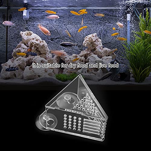 EMUKFish WSafe Langlebiger Fischtank-Aquarium-Futterspender mit Saugnäpfen für Rotwurm-Salzgarnelen 9×7×6 Sicherer, Langlebiger Fisch-Aquarium-Futterspender mit Saugnäpfen für von EMUKOEP