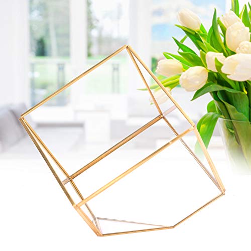 EMUKOEP Motet für Fleischige Pflanzen mit Einer Goldenen Geometrischen Form, Einem Glastopf, Einer Landschaft, der Heimtischdekoration EMUKOEP Motet für Fleischige Pflanzen mit Einer Goldenen Geometrischen Form, Einem Glastopf, Einer Landschaft, der Heimtischdekoration von EMUKOEP
