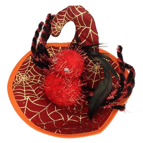 Spinnen-Hexe-Haustierhut, Hundespinnen-Kostümhut, Bequemer, Verstellbarer Katzen-Cosplay-Hexenhut für Kleine Katzen, Kätzchen, Hund, Haustier, Halloween-Themenparty Spinnen-Hexe-Haustierhut, Hundespinnen-Kostümhut, Bequemer, Verstellbarer Katzen-Cosplay-Hexenhut für Kleine Katzen, Kätzchen, Hund, Haustier, Halloween-Themenparty von EMUKOEP