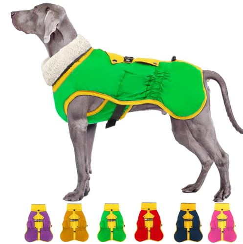 EMUST Dog Winter Coat, Dog Winter Jacket for Small Medium Large Dogs,Green XXXL von EMUST