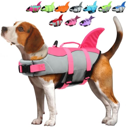 EMUST Große Hundeschwimmweste, Hundeschwimmwesten zum Schwimmen, für kleine/mittelgroße/große Hunde mit Rettungsgriff, verstellbare Hundeschwimmweste für Wasser am Pool, Strand, Bootfahren (XL, Rosa) EMUST Große Hundeschwimmweste, Hundeschwimmwesten zum Schwimmen, für kleine/mittelgroße/große Hunde mit Rettungsgriff, verstellbare Hundeschwimmweste für Wasser am Pool, Strand, Bootfahren (XL, Rosa) von EMUST