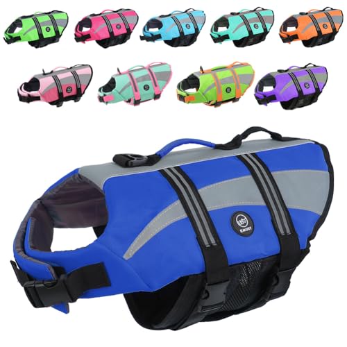 EMUST Hunde-Schwimmweste, Ripstop, große Hundeschwimmwesten, Badeanzug für Bootfahren/Schwimmen/Pool mit doppelten Rettungsgriffen, Hunde-Wasserweste für große Hunde, Royalblau, XXL EMUST Hunde-Schwimmweste, Ripstop, große Hundeschwimmwesten, Badeanzug für Bootfahren/Schwimmen/Pool mit doppelten Rettungsgriffen, Hunde-Wasserweste für große Hunde, Royalblau, XXL von EMUST