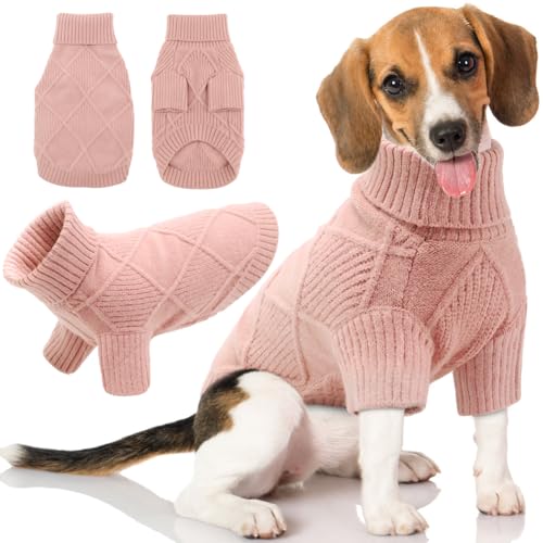 EMUST Hundepullover für große Hunde, elastischer großer Hundepullover mit Ärmeln, weicher Hunde-Rollkragenpullover für Herbst & Winter, Rosa XL EMUST Hundepullover für große Hunde, elastischer großer Hundepullover mit Ärmeln, weicher Hunde-Rollkragenpullover für Herbst & Winter, Rosa XL von EMUST