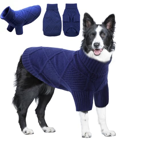 EMUST Hundepullover mit Ärmeln, weicher Rollkragen für Herbst und Winter, Marineblau, Größe 3XL EMUST Hundepullover mit Ärmeln, weicher Rollkragen für Herbst und Winter, Marineblau, Größe 3XL von EMUST
