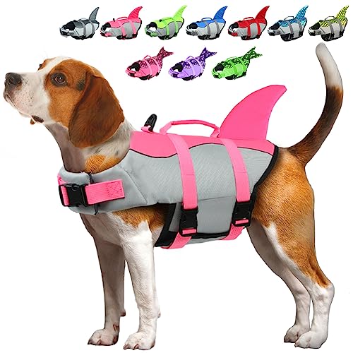 EMUST Hundeschwimmwesten, Hundeschwimmwesten für Schwimmen, Boot, Pool, Ripstop-Schwimmweste mit hohem Auftrieb und Hebegriff für kleine und mittelgroße Rassen, M, Rosa EMUST Hundeschwimmwesten, Hundeschwimmwesten für Schwimmen, Boot, Pool, Ripstop-Schwimmweste mit hohem Auftrieb und Hebegriff für kleine und mittelgroße Rassen, M, Rosa von EMUST