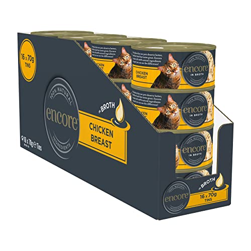 Encore Chicken Breast Cat Food Tin, 70 g pack of 16 von ENCORE