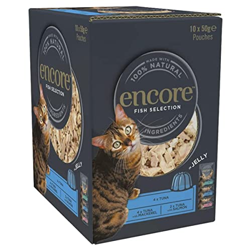 Encore Katzenfutter Fisch Selection in Gelee-Beuteln, 10 x 50g Encore Katzenfutter Fisch Selection in Gelee-Beuteln, 10 x 50g von ENCORE