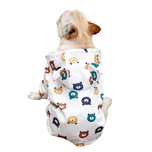 ENDBAG Haustier-Regenmantel, Hunde-Regenmantel mit Kapuze, französische Bulldogge, Regenmantel, wasserdichter Hunde-Regenponcho, Welpe, Kleiner Hund, mittelgroßer Hund(Color:1,Size:20) von ENDBAG