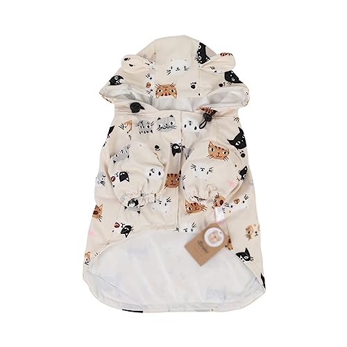 ENDBAG Haustier-Regenmantel, Hunde-Regenmantel mit Kapuze, französische Bulldogge, Regenmantel, wasserdichter Hunde-Regenponcho, Welpe, Kleiner Hund, mittelgroßer Hund(Color:2,Size:24) von ENDBAG