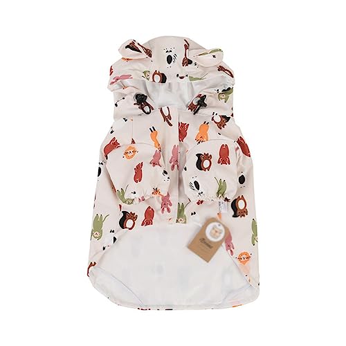 ENDBAG Haustier-Regenmantel, Hunde-Regenmantel mit Kapuze, französische Bulldogge, Regenmantel, wasserdichter Hunde-Regenponcho, Welpe, Kleiner Hund, mittelgroßer Hund(Color:3,Size:M) von ENDBAG