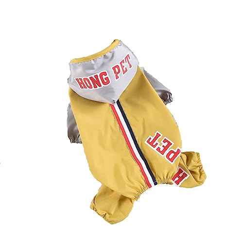 ENDBAG Hunde-Regenmantel, wasserdichter Hunde-Kapuzenpullover, Hunde-Regenumhang, Druckknopf-Design, einfach an- und auszuziehen, geeignet für kleine und mittelgroße Welpen(Color:1,Size:M) von ENDBAG