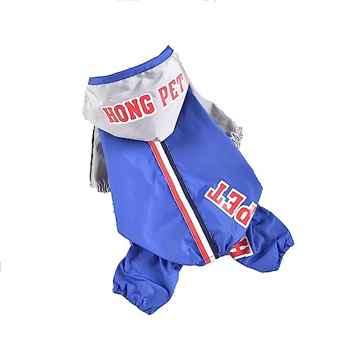 ENDBAG Hunde-Regenmantel, wasserdichter Hunde-Kapuzenpullover, Hunde-Regenumhang, Druckknopf-Design, einfach an- und auszuziehen, geeignet für kleine und mittelgroße Welpen(Color:2,Size:XL) von ENDBAG