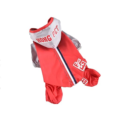 ENDBAG Hunde-Regenmantel, wasserdichter Hunde-Kapuzenpullover, Hunde-Regenumhang, Druckknopf-Design, einfach an- und auszuziehen, geeignet für kleine und mittelgroße Welpen(Color:3,Size:2L) von ENDBAG